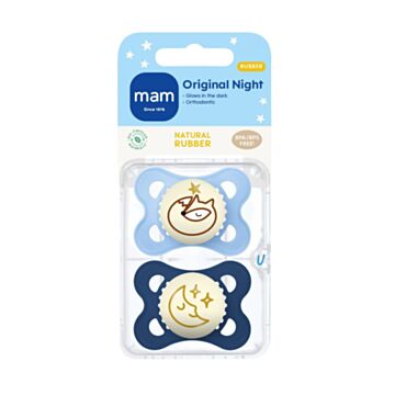 MAM Night Nuggi Kautschuk 0-6m 2 Stk