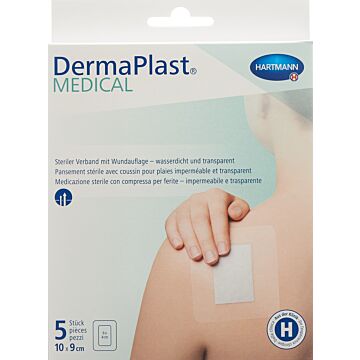 DERMAPLAST Medical Transparentverb 10x9cm 5 Stk