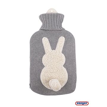 SÄNGER Wärmflasche Naturkaut Strickbez 2l Hase