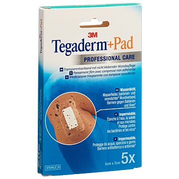 3M TEGADERM+PAD 5x7cm Wundkissen 2.5x4cm (n) 5 Stk