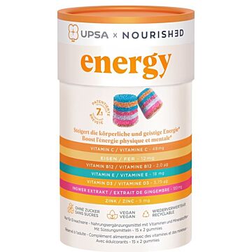 UPSA X NOURISHED Energy Gummies Box 30 Stk