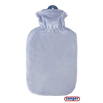 SÄNGER Wärmflasche Flauschbezug 2l blau pastell