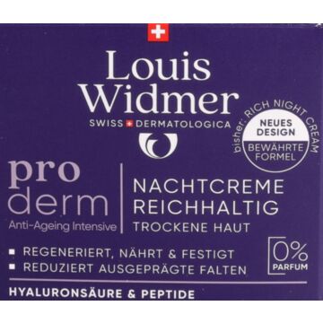 WIDMER Proderm Nachtcreme reichhaltig o Parf 50 ml