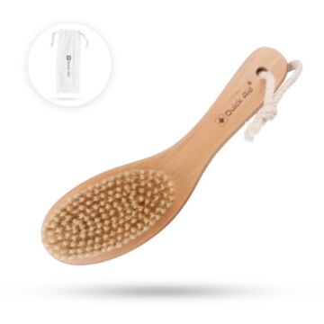 QUICK AID Körpermassagebürste Naturborsten Stiel