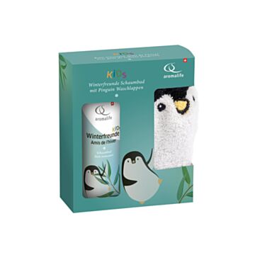 AROMALIFE Kids Bad Geschenkset Winterfreunde Wasch