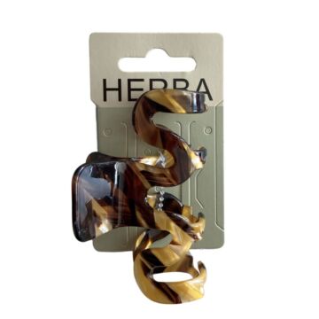 HERBA Klammer Welle 8cm Acetat braun beige
