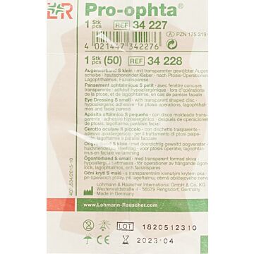 PRO-OPHTA Augenverband S durchsichtig