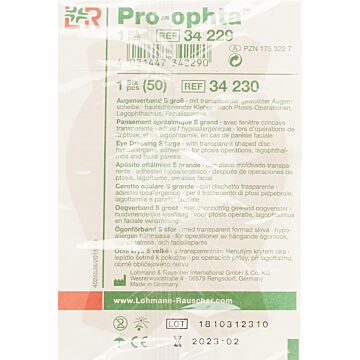 PRO-OPHTA S Augenverband L durchsichtig