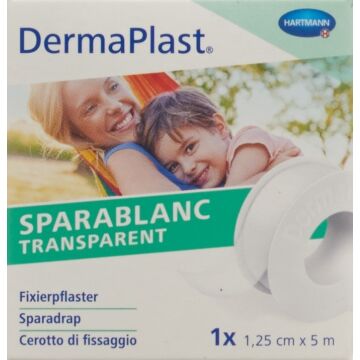 DERMAPLAST Sparablanc Transparent 1.25cmx5m weiss