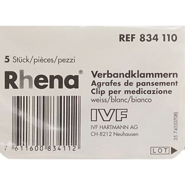 RHENA Verbandklammern weiss 5 Stk