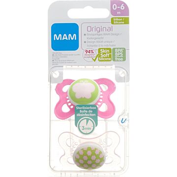 MAM Original Nuggi Sili 0-6m Girl 2 Stk