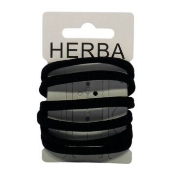 HERBA Haarbinder 5.6cm schwarz 6 Stk