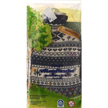 SÄNGER Wärmflasche 2l Strickbezug blau Norweger