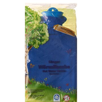SÄNGER Wärmflasche 2l Fleecebezug blau