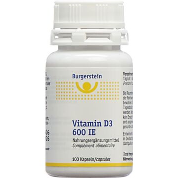 BURGERSTEIN Vitamin D3 Kaps 600 IE 100 Stk