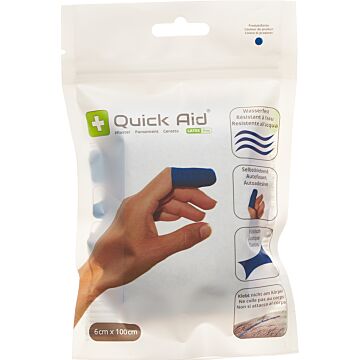 QUICK AID Pflaster 6x100cm Latexfrei blau