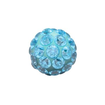 STUDEX 11122 Fireball Aquamarin 4.5mm weiss 1 Paar