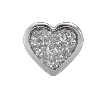 STUDEX 11177 Herz Glitter Weiss 7mm weiss 1 Paar