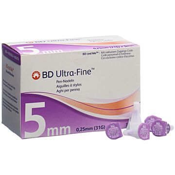 BD ULTRA-FINE Pen Nadel 31G 0.25x5mm 105 Stk