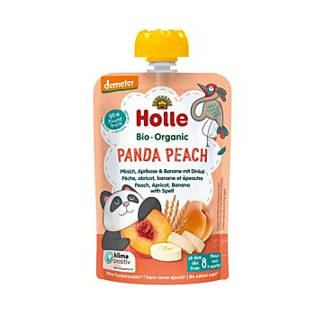 HOLLE Panda Peach Pouchy Pfir Apri Bana Dink 100 g