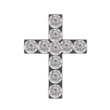 STUDEX 11198P Kreuz Kristall 9mm weiss 1 Paar