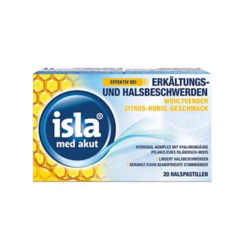 ISLA Med akut Pastillen Zitrus Honig 20 Stk