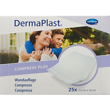 DERMAPLAST Compress Plus 7.5x10cm 25 Stk
