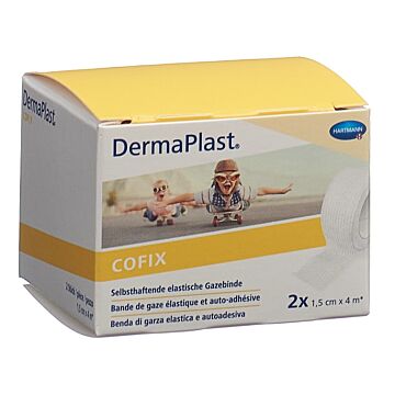 DERMAPLAST CoFix 1.5cmx4m weiss 2 Stk