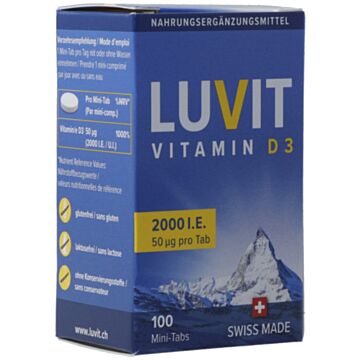 LUVIT Vitamin D3 Mini-Tabs 2000 IE 100 Stk