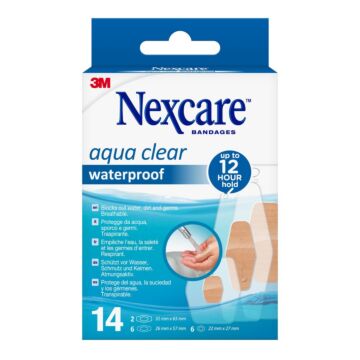 3M NEXCARE Aqua Clear waterproof 3 Grös ass 14 Stk