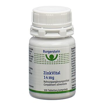 BURGERSTEIN Zinkvital Tabl 14 mg Ds 100 Stk