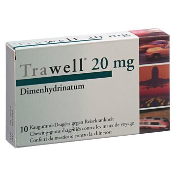 TRAWELL Kaugummi Dragées 20 mg 10 Stk