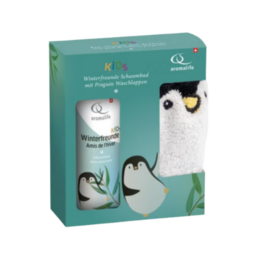 AROMALIFE Kids Bad Geschenkset Winterfreunde Wasch