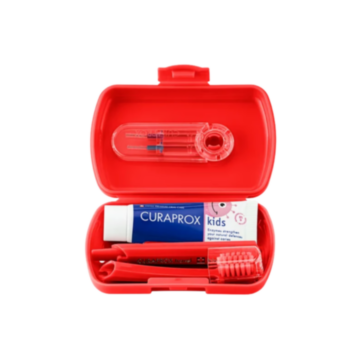 CURAPROX kids Travel Set rot Box