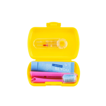 CURAPROX Travel Set gelb Box